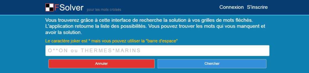 fsolver, solution mots fléchés, mots croisés